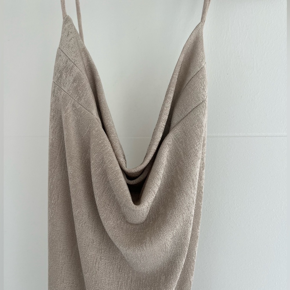 Cow neck shimmery dress